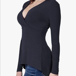 NWT Boho Women's Dolman Long Sleeve Drape Tunic with Side Shirring, Regna X, 2XL